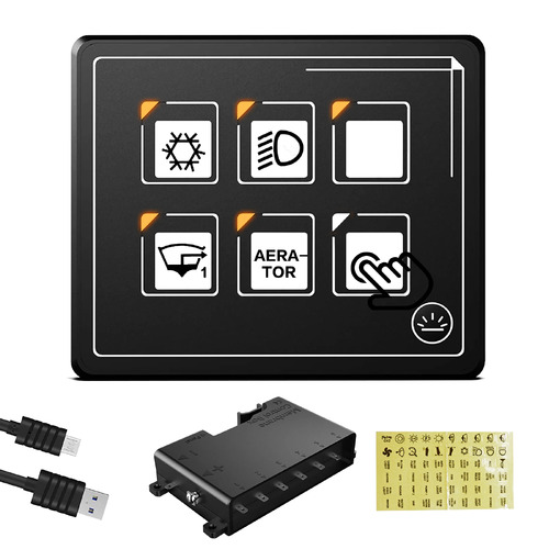 6 Gang Switch Membrane Touch Panel Control Box